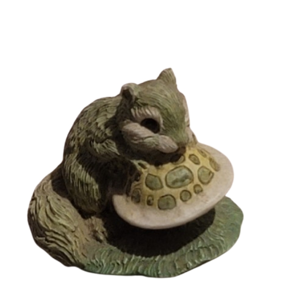 Squirrel Figurine with Mushroom tiny Naturecore Cottagecore Goblincore